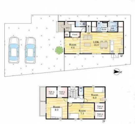 �Ԏ��}�i�̂P�ˌ��j�@���Ԏ��}�E4LDK��