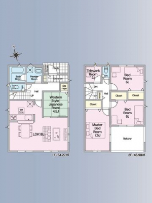 �Ԏ��}�i�̂P�ˌ��j�@���Ԏ�}�E4SLDK��