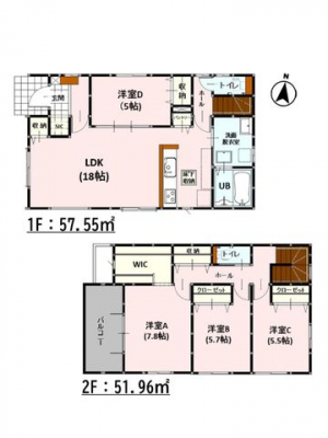 �Ԏ��}�i�̂P�ˌ��j�@���Ԏ�}�E4LDK��