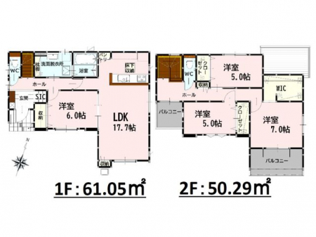 �Ԏ��}�i�̂P�ˌ��j�@���Ԏ��}�E4LDK��