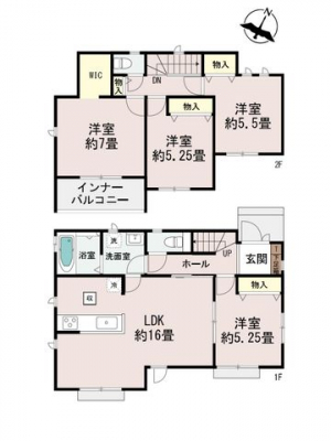 �Ԏ��}�i�̂P�ˌ��j�@���Ԏ�}�E4LDK��