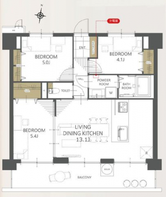 �Ԏ��}�i�̂P�}���V�����j�@-