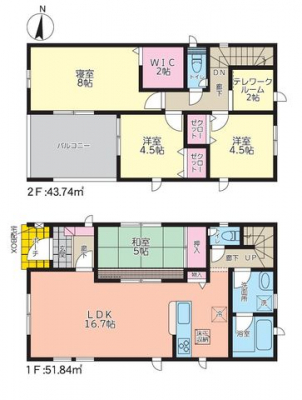 �Ԏ��}�i�̂P�ˌ��j�@���Ԏ�}�E4LDK��