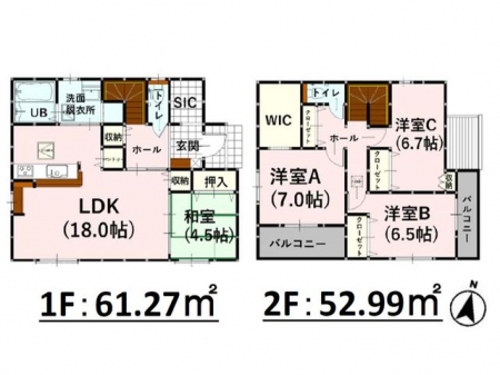 �Ԏ��}�i�̂P�ˌ��j�@���Ԏ�}�E4SLDK��